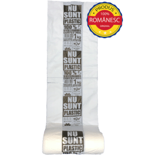 Pungi Rola BIODEGRADABILE si Compostabile 1kg 220x350 (1 bax = 1200 bucăți)